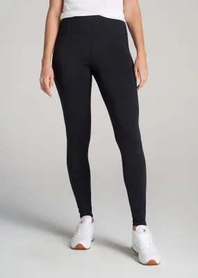 Fleece Lined Women's Tall Leggings in Black