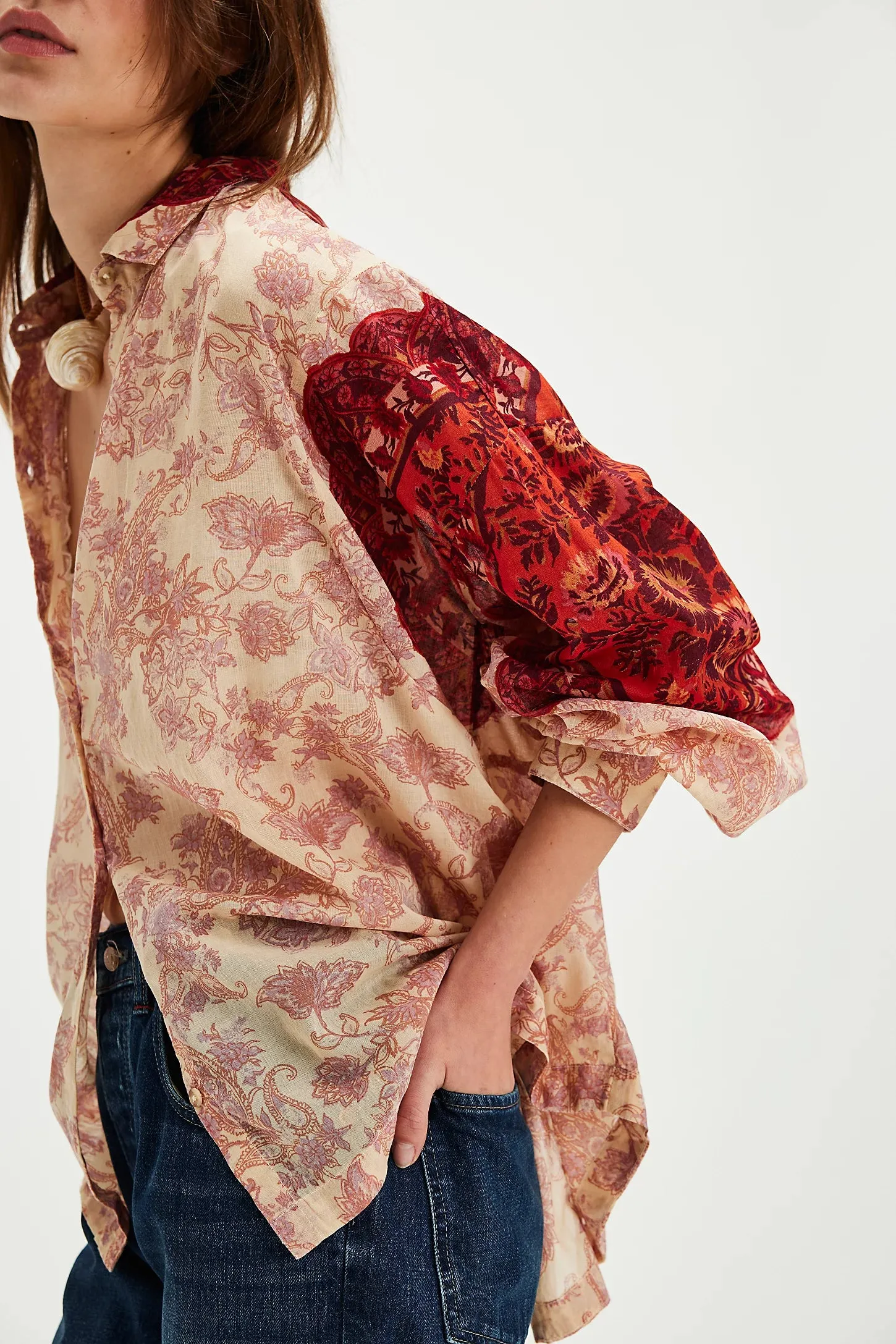 Free People Rose Bud Blouse