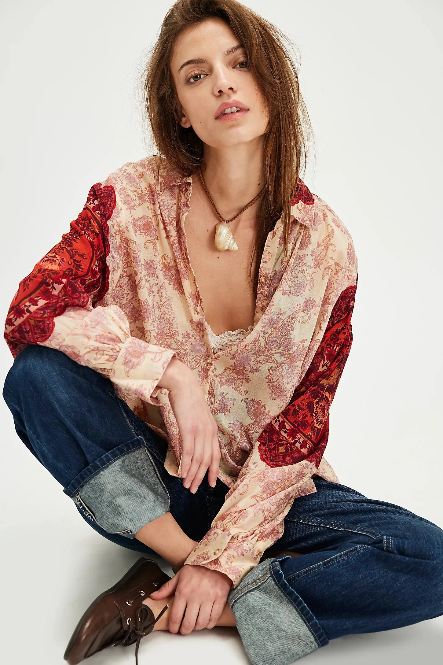 Free People Rose Bud Blouse