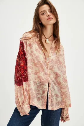 Free People Rose Bud Blouse