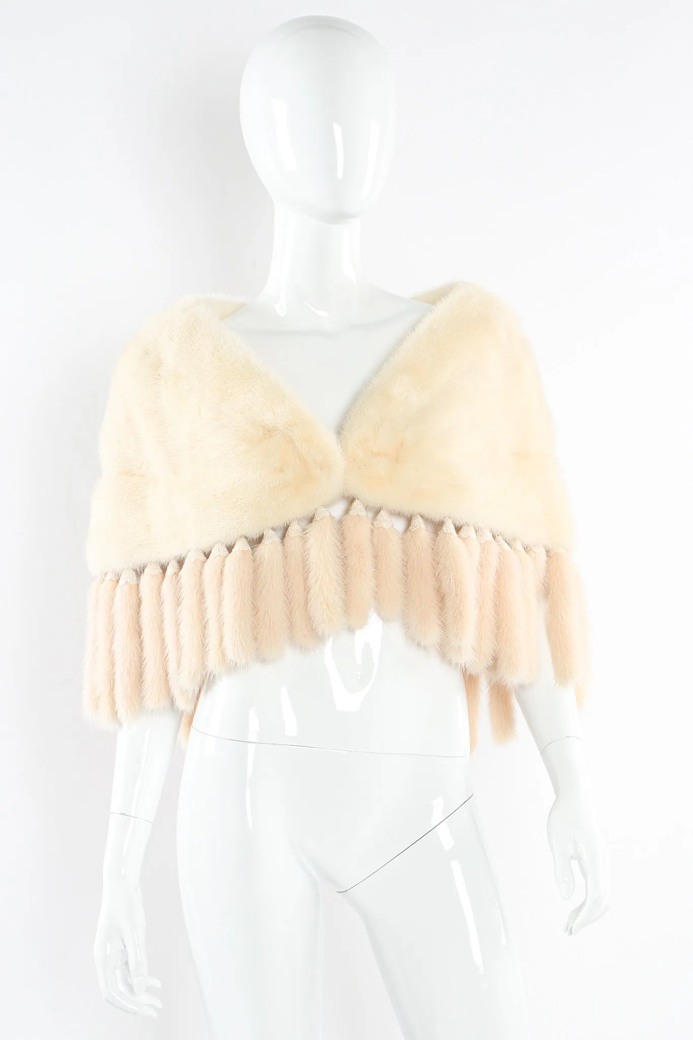 Fur Tail Drape Shawl