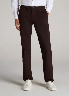 J1 STRAIGHT Leg Chinos in Chocolate - Pants for Tall Men