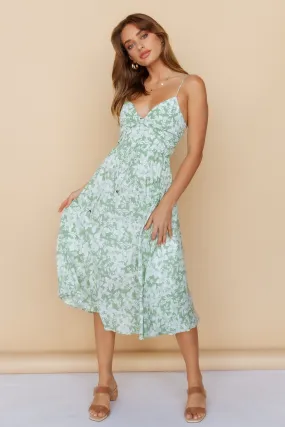 Knowing It All Midi Dress Green