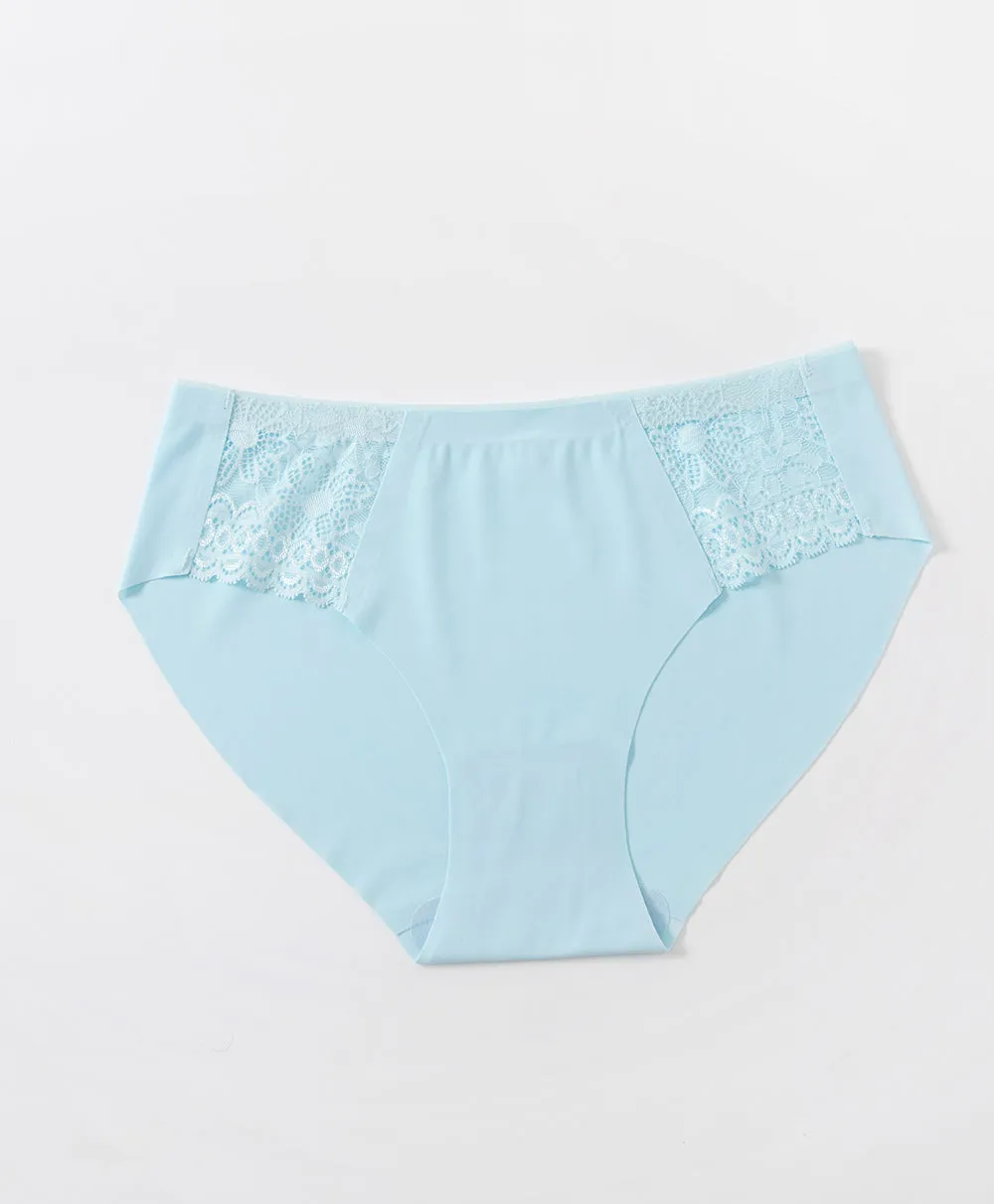 Lace Trim Seamless Clean Cut Mini Panties