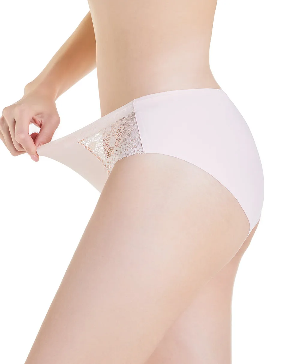 Lace Trim Seamless Clean Cut Mini Panties