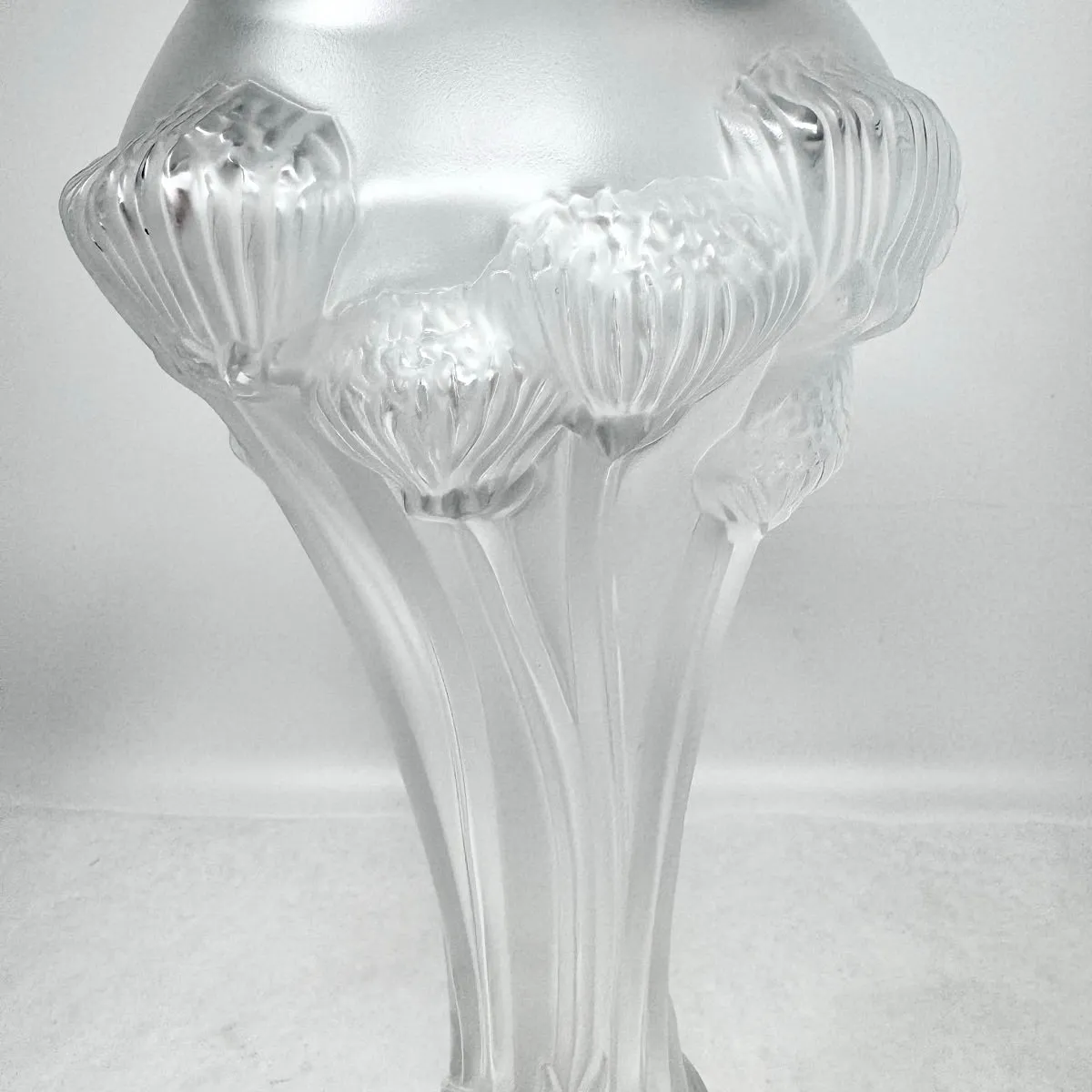 Lalique Button Rose Vase