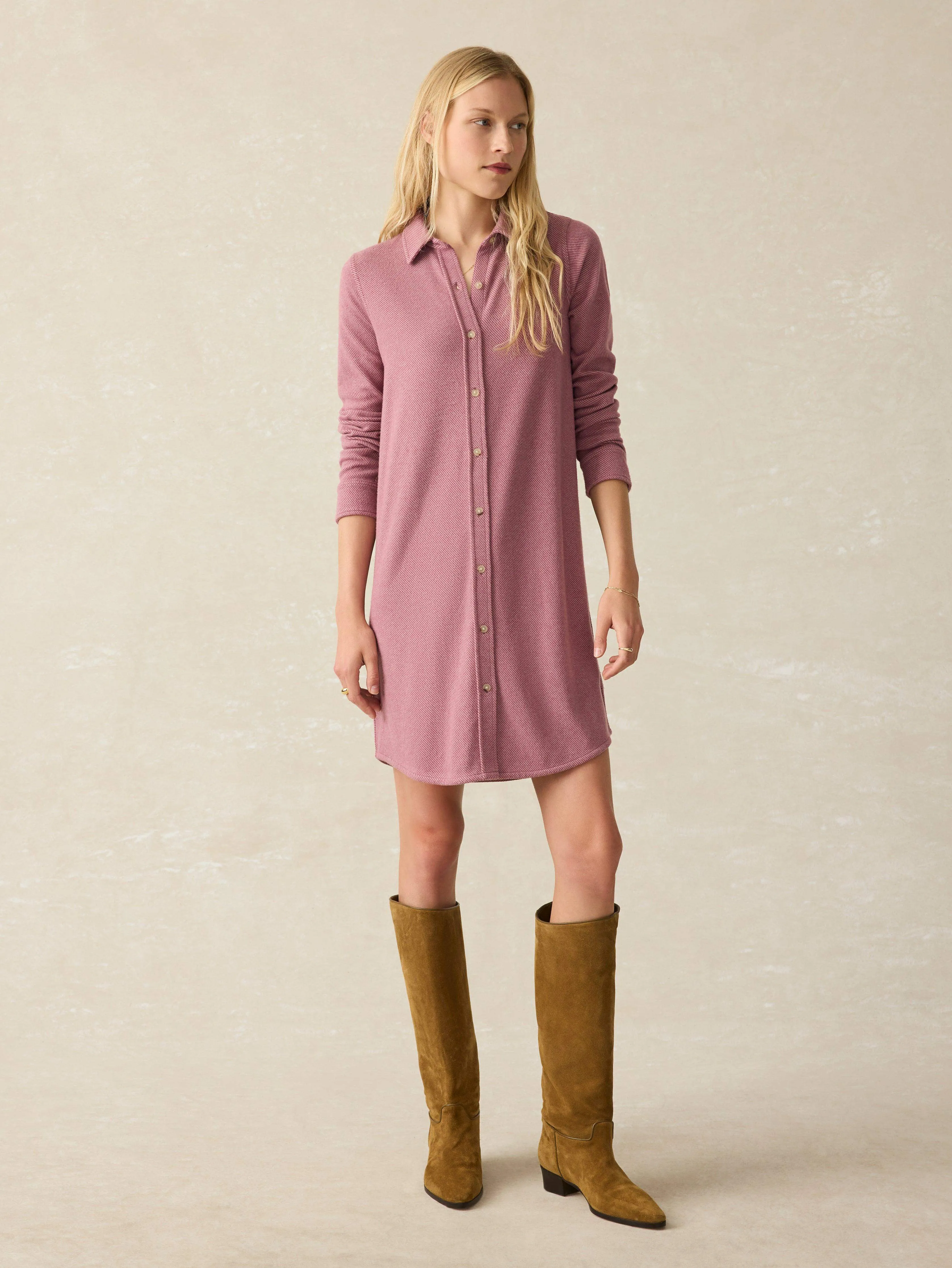 Legend Sweater Dress - Rose Twill