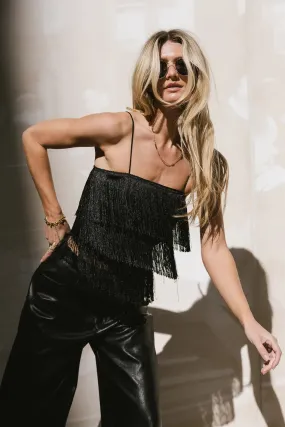 Leora Fringe Crop Top - FINAL SALE