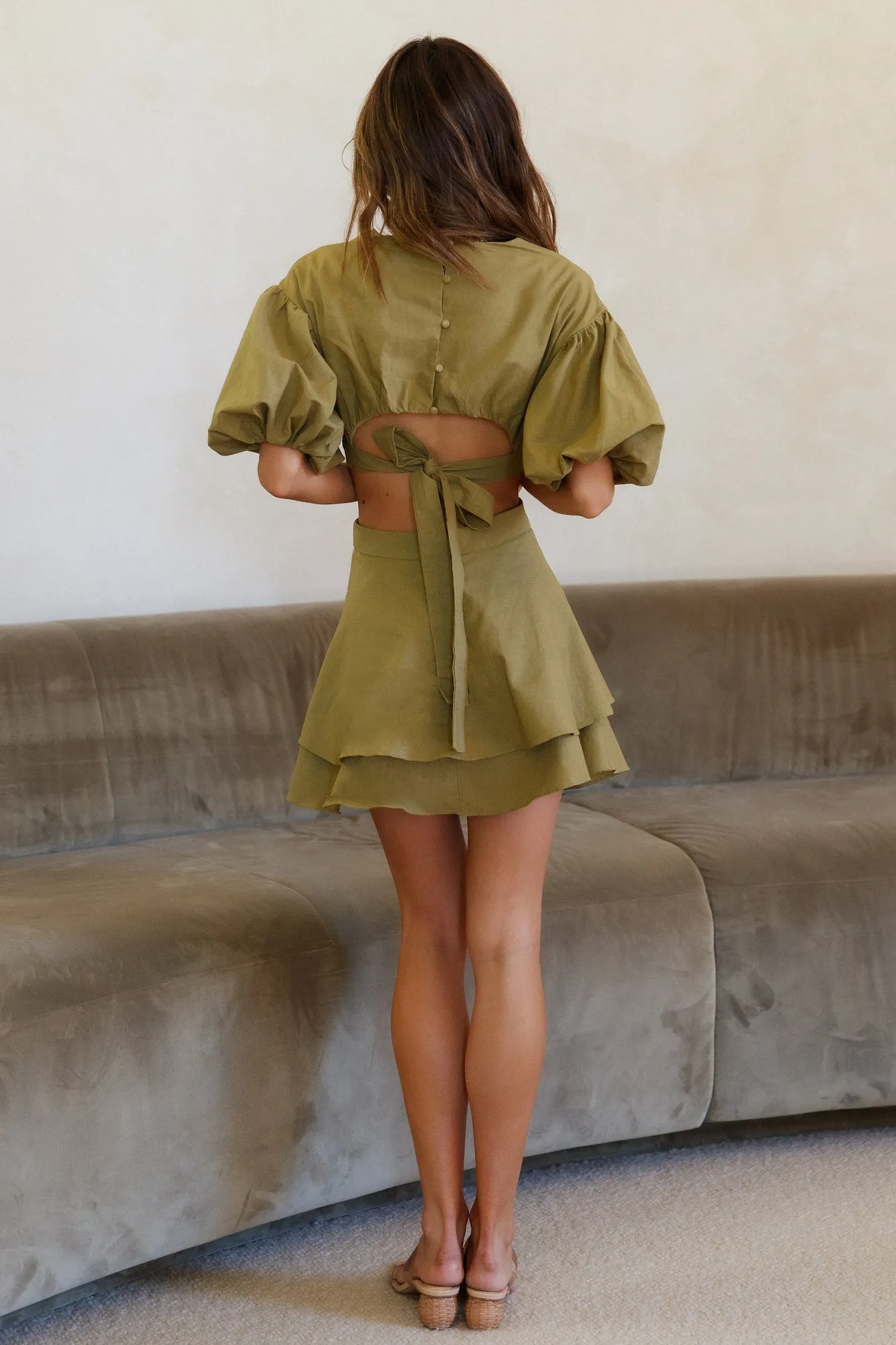 Little By Little Dress Olive