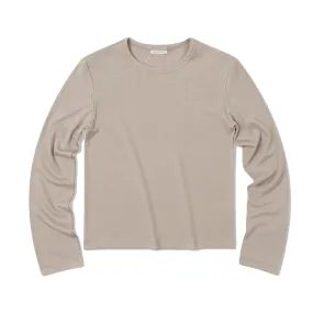 Low Classic Wool Jersey Warm T-Shirt Beige