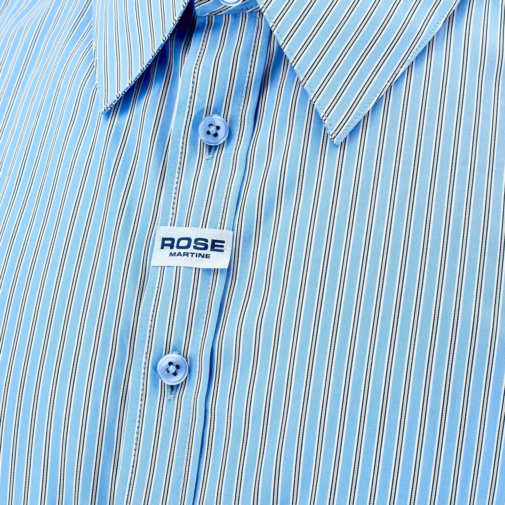 Martine Rose Classic Shirt Blue-White Stripe