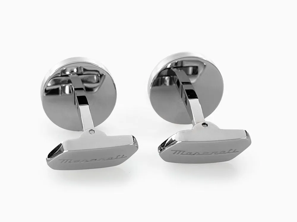 Maserati Gioielli Cufflinks, Steel, Silver, Polished, JM121ATK14