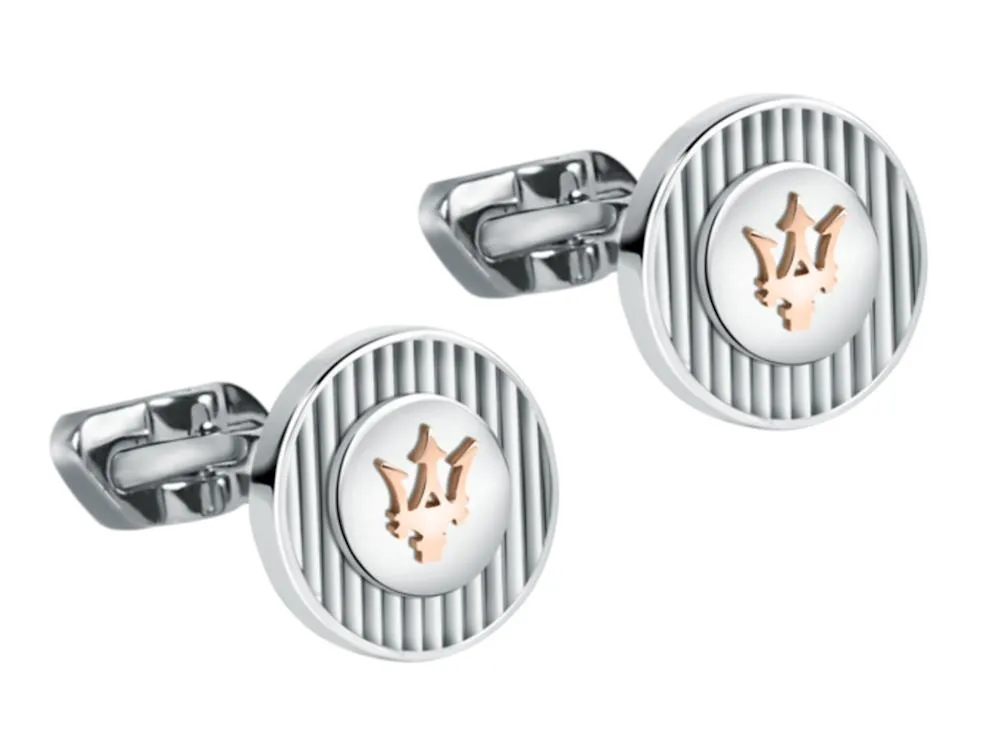 Maserati Gioielli Cufflinks, Steel, Silver, Polished, JM121ATK14