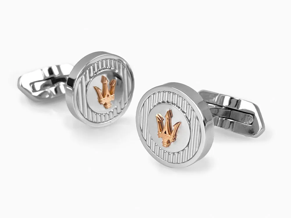 Maserati Gioielli Cufflinks, Steel, Silver, Polished, JM121ATK14