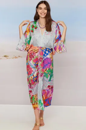 ME369 SOPHIA KIMONO DRESS RANGOLI