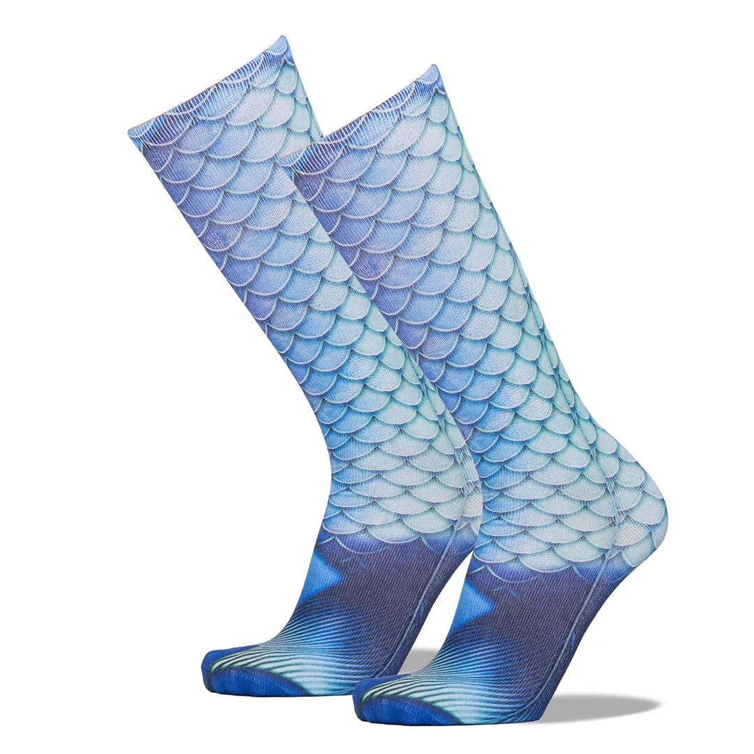 Mermaid Blue Sock  Knee High Sock