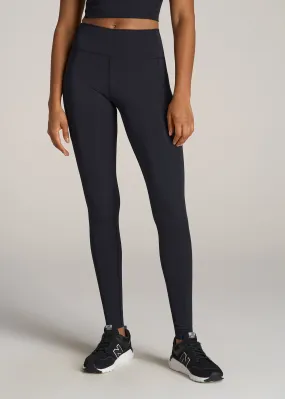 Mid Rise Run Legging for Tall Women in Black