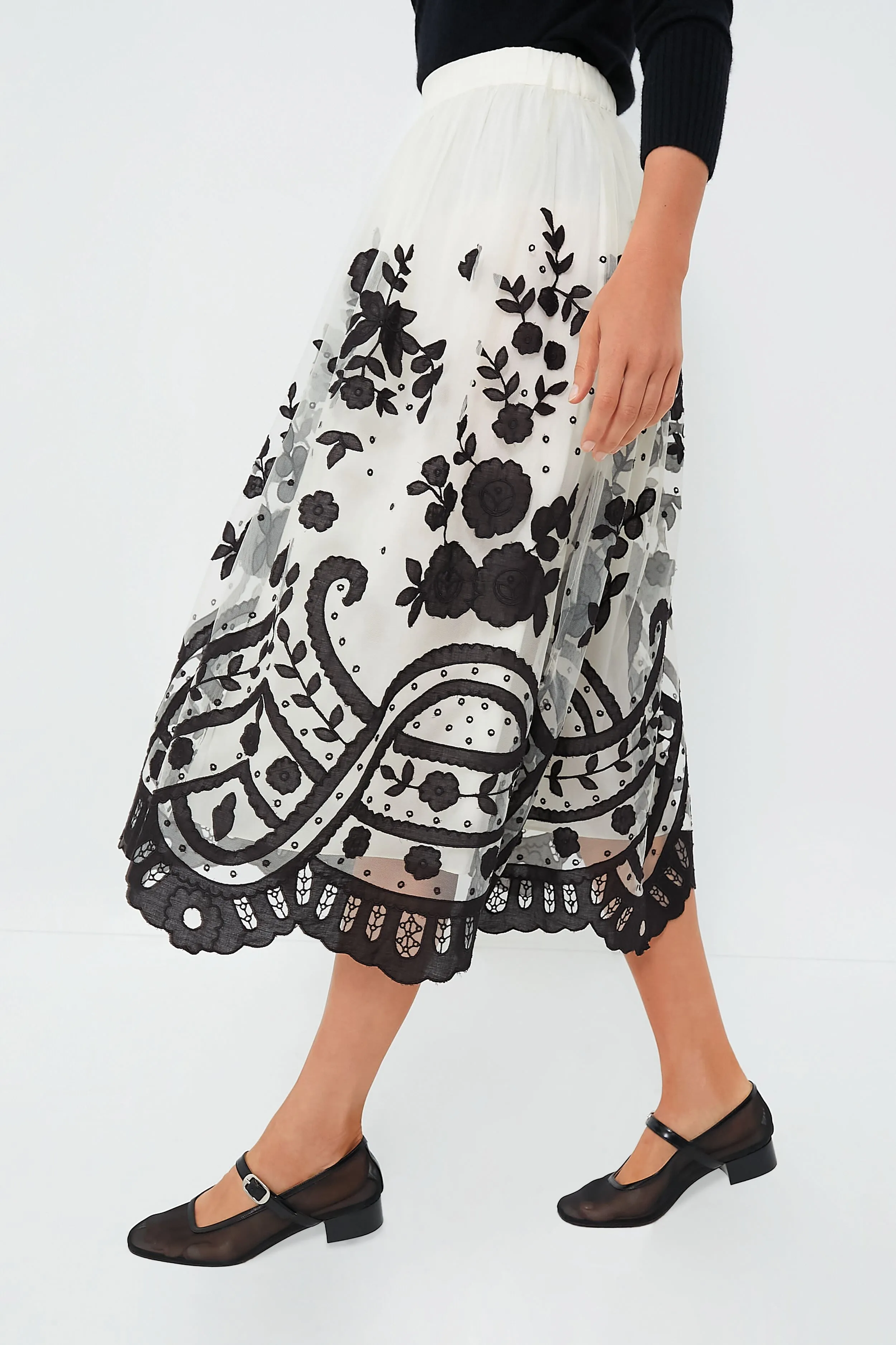 Multi Joelle Applique A-Line Skirt