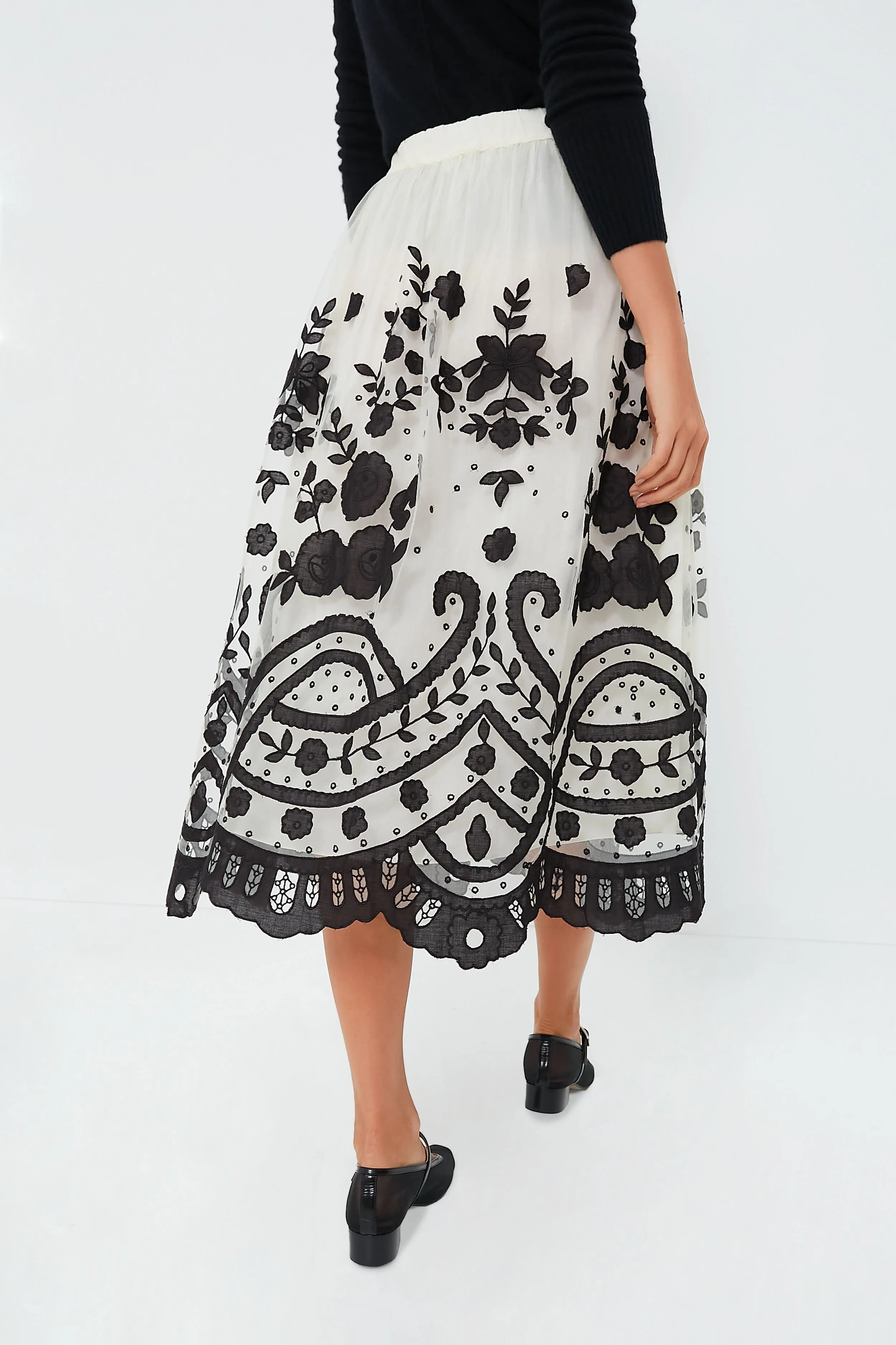 Multi Joelle Applique A-Line Skirt