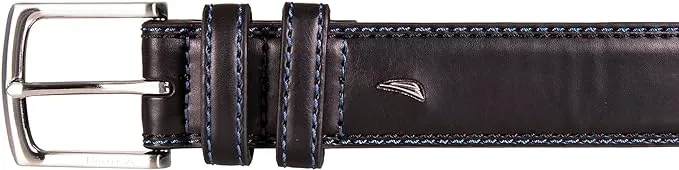 Nautica Men's Bold Fashion and Dress Leather Belt with Metal Buckle