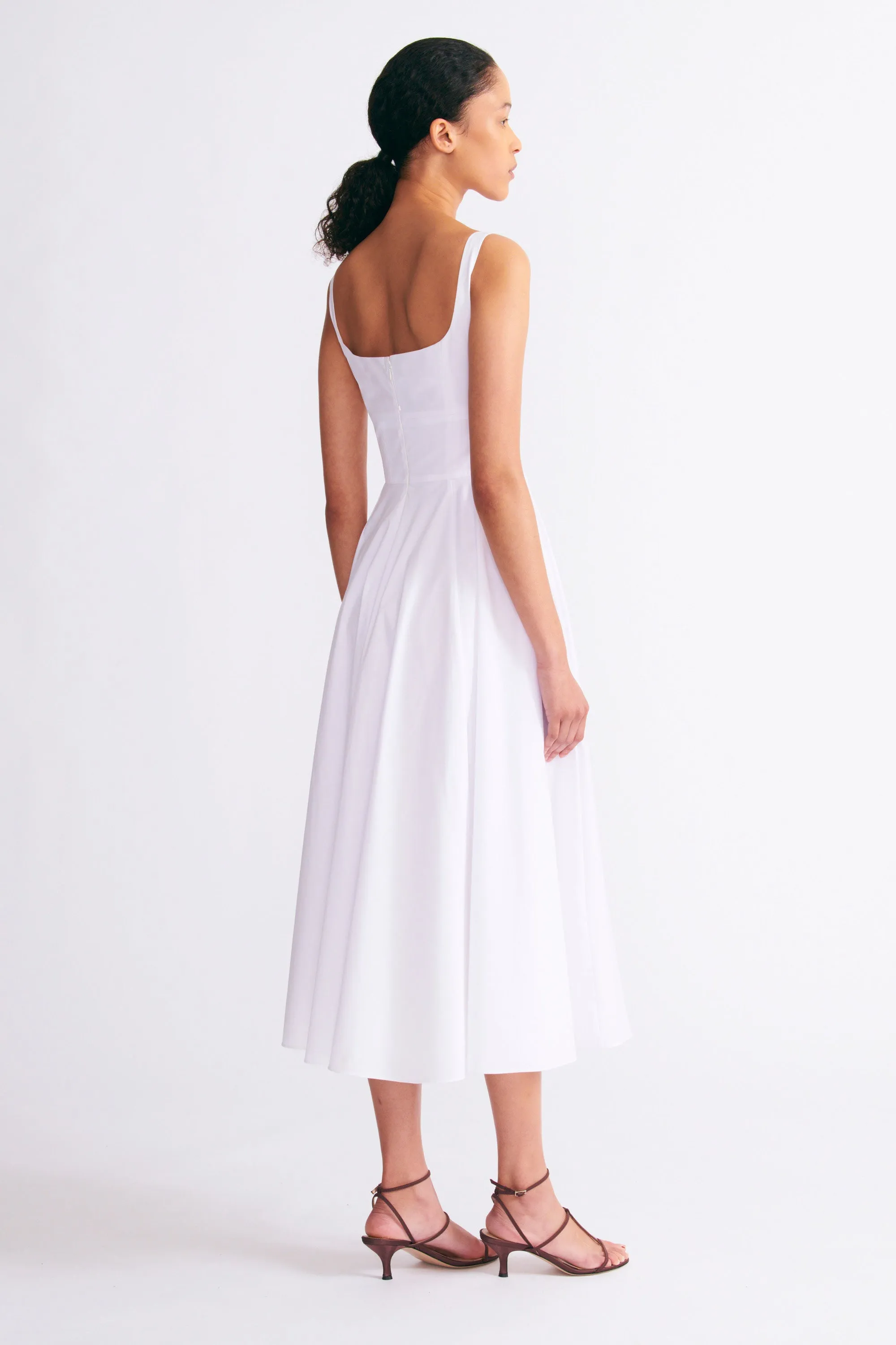 Nikush Dress In White Cotton