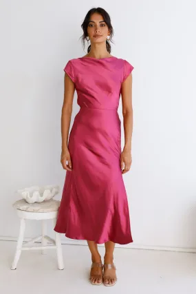 One Last Song Maxi Dress Fuchsia