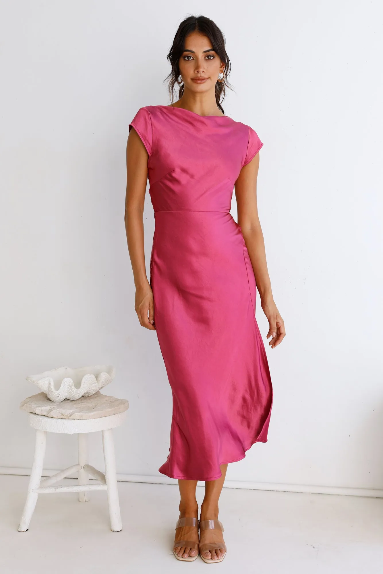 One Last Song Maxi Dress Fuchsia