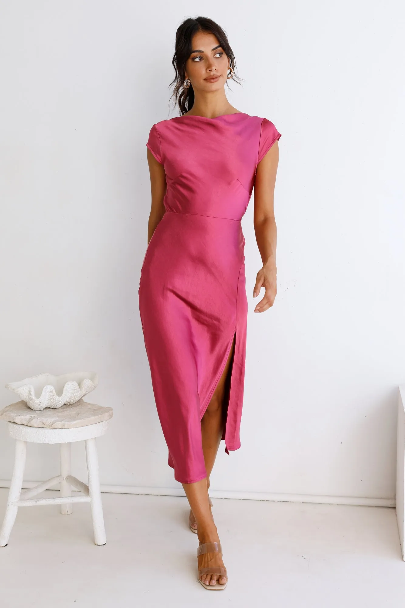 One Last Song Maxi Dress Fuchsia