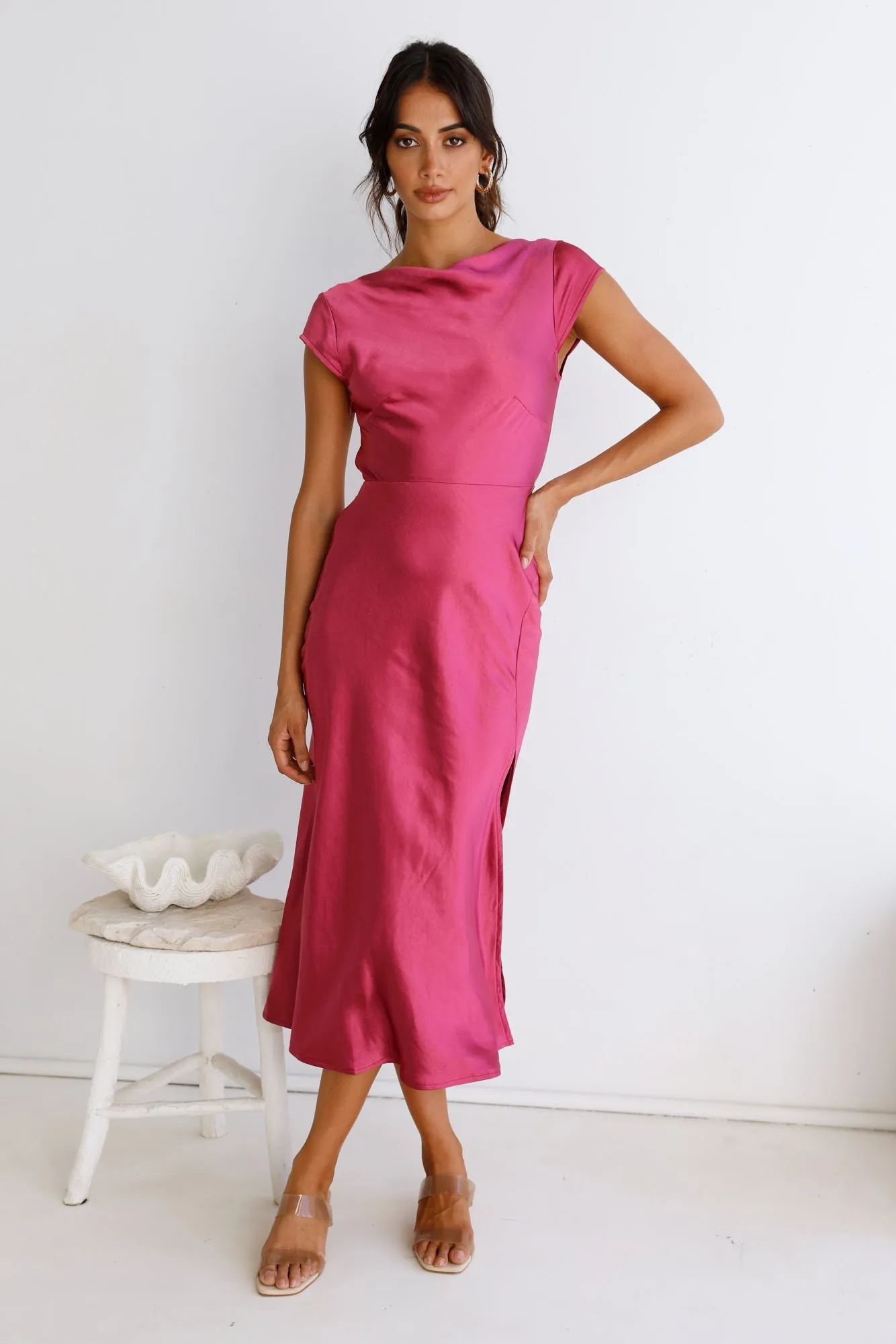 One Last Song Maxi Dress Fuchsia