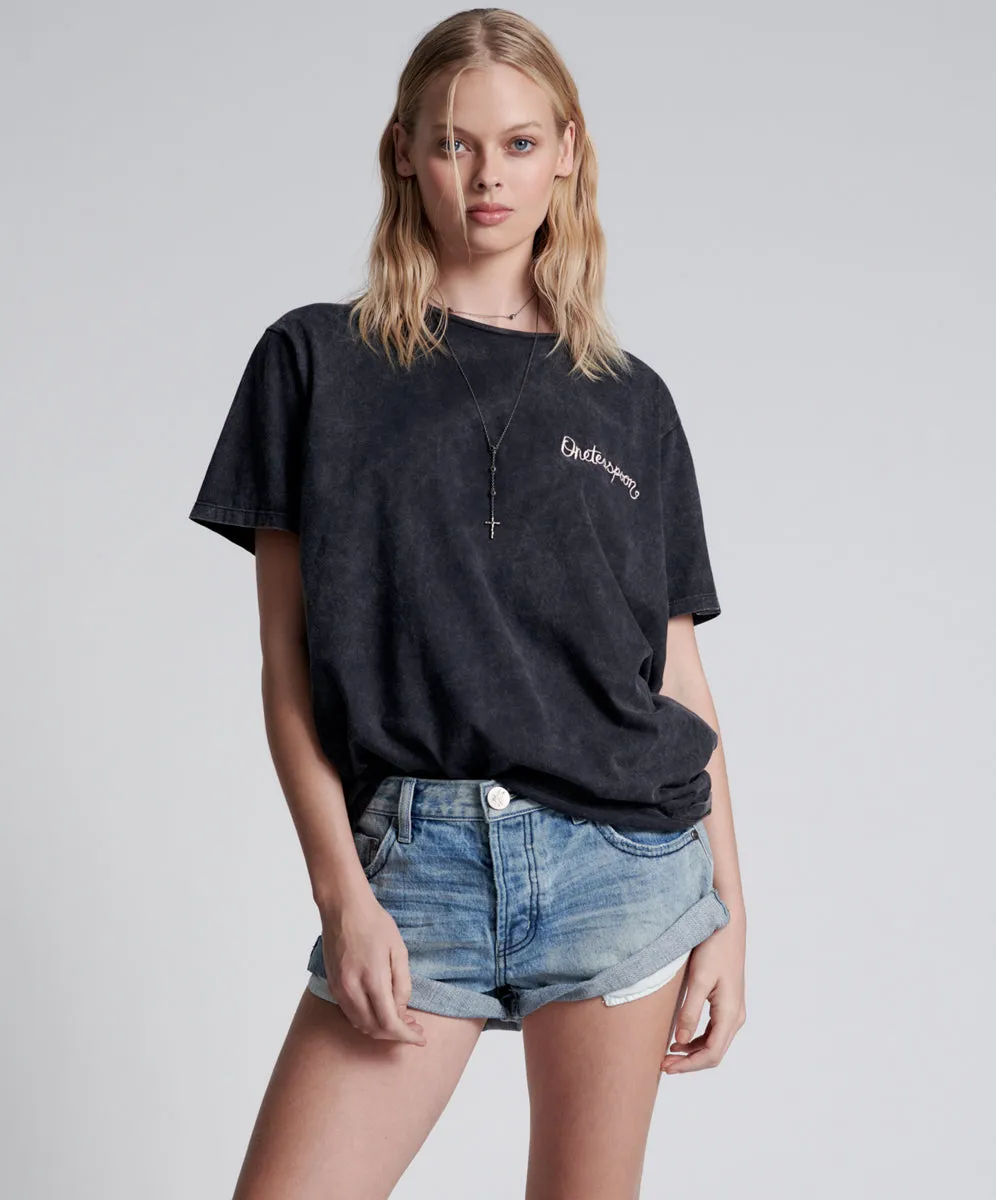 ONE TEASPOON EMBROIDERED UNISEX LOGO TEE