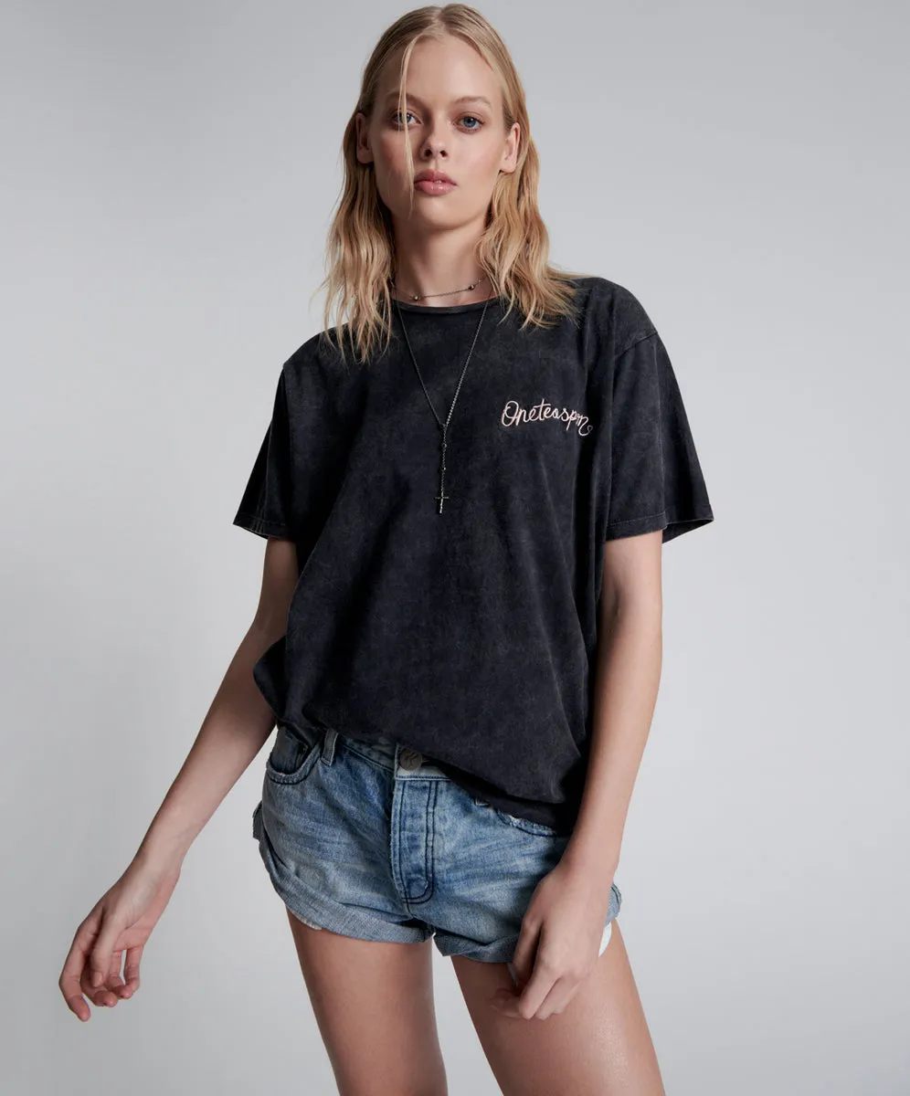 ONE TEASPOON EMBROIDERED UNISEX LOGO TEE