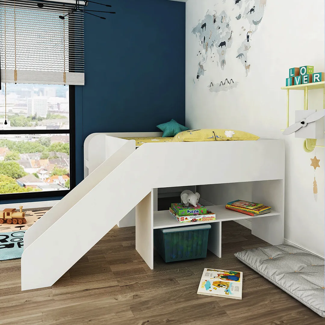 Oslo Basics Toro Mid Sleeper with Slide, Shelves and Dresser