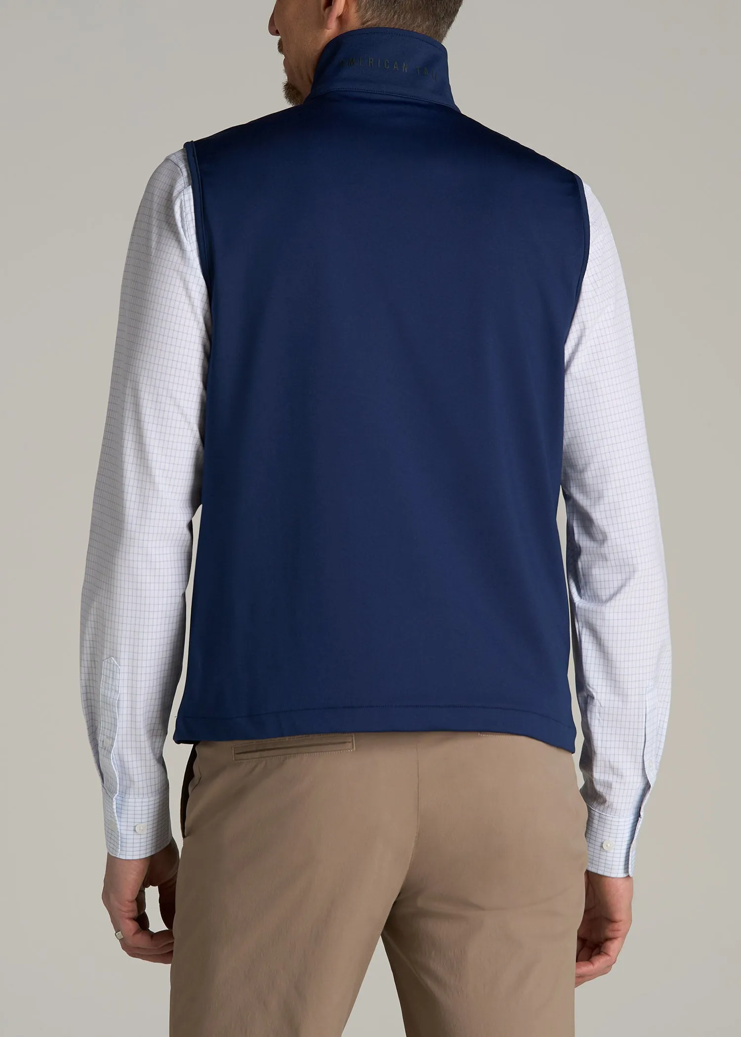 Performance Vest for Tall Men in Blue Mix