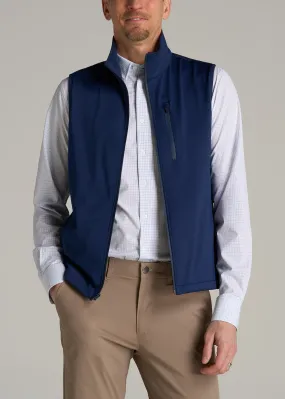 Performance Vest for Tall Men in Blue Mix