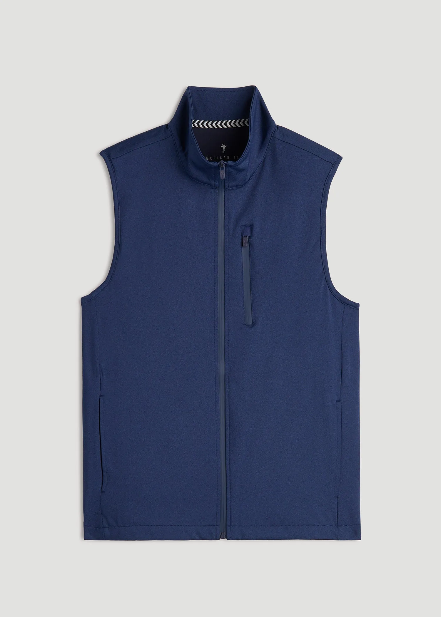 Performance Vest for Tall Men in Blue Mix