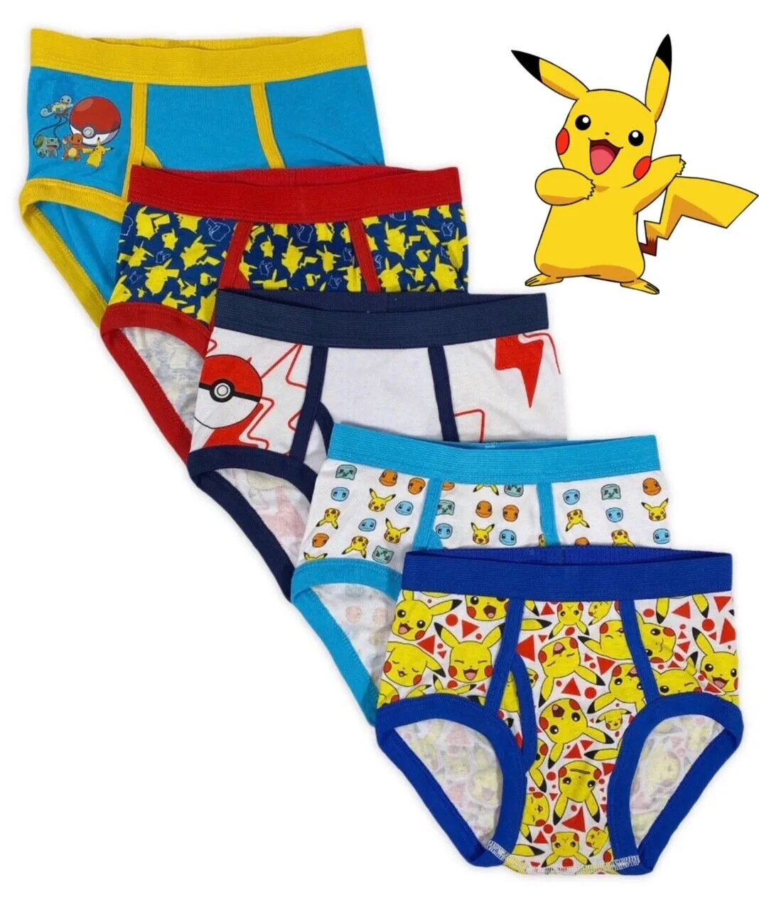 Pokemon Pack of 5 Underwear 12219