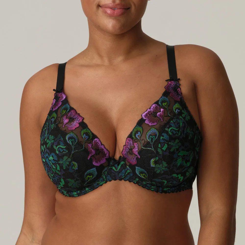 Prima Donna San Angel Half Padded Plunge Bra 0163492 Peacock Feather