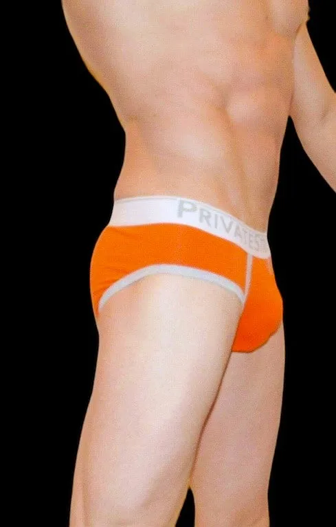 Private Structure Brief Quantum Cotton Briefs Orange 3610 8