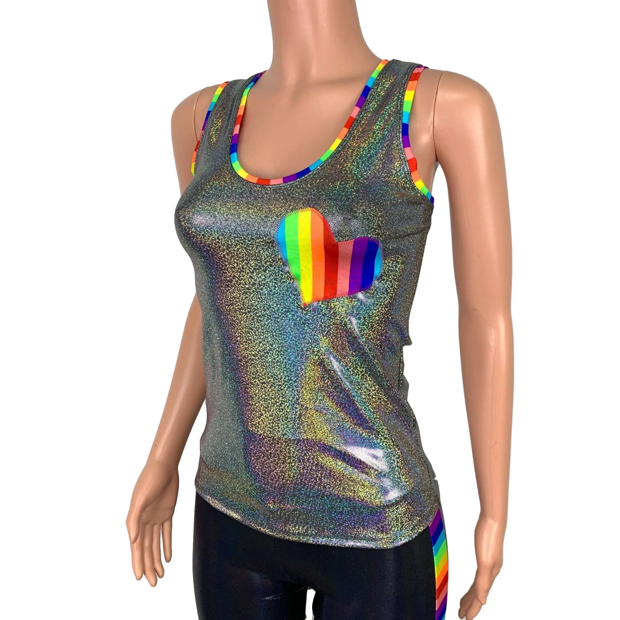 Rainbow Pride Holographic Tank Top