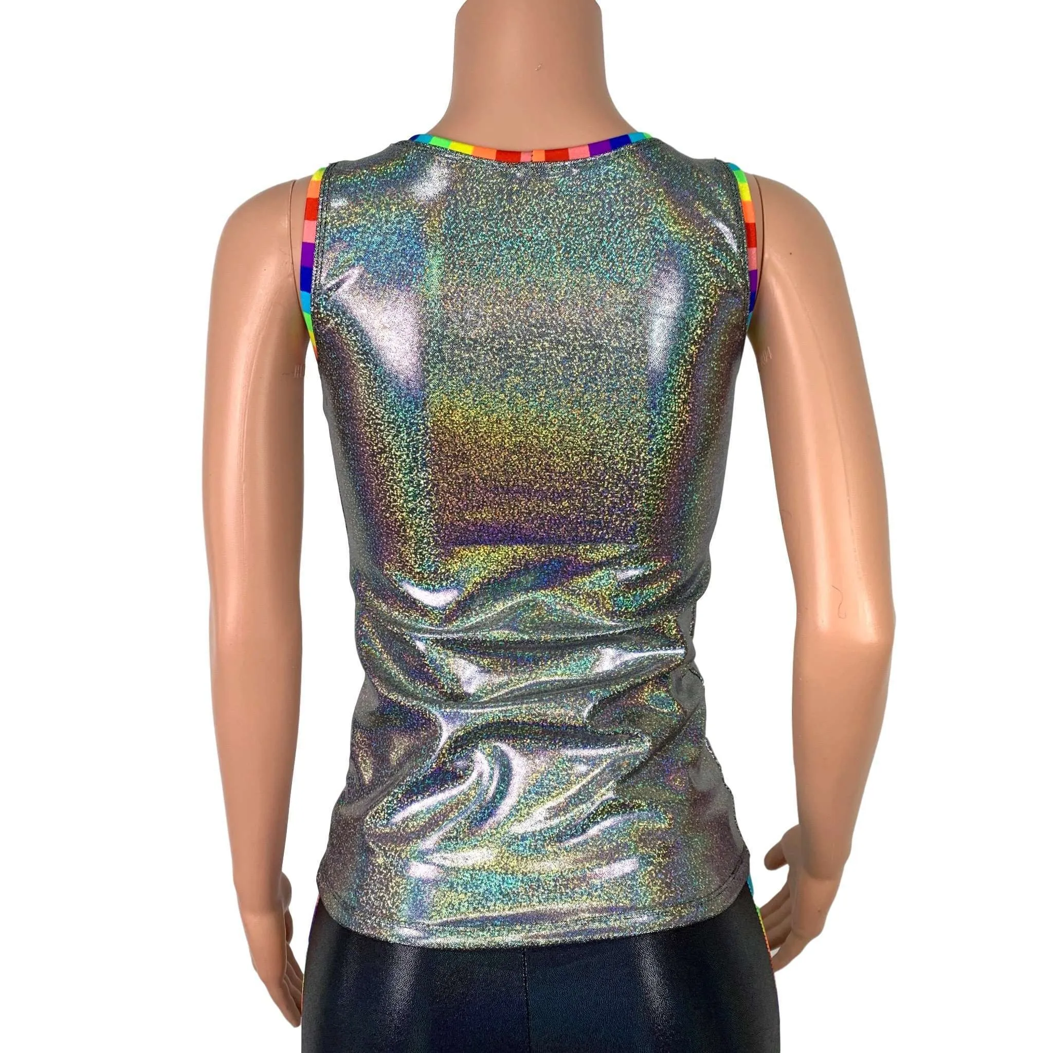 Rainbow Pride Holographic Tank Top