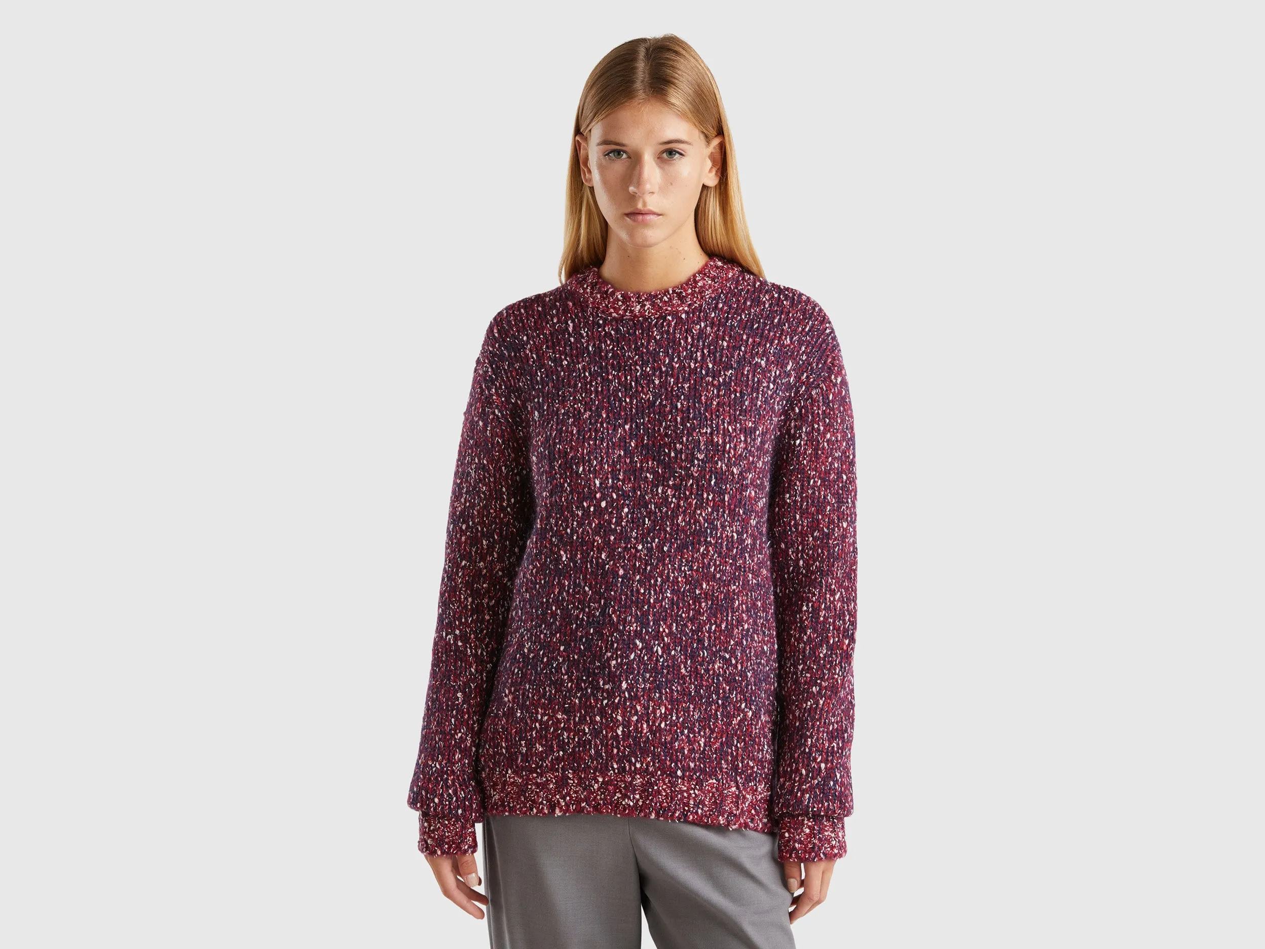 Regular Fit Round Neck Textured Sweater