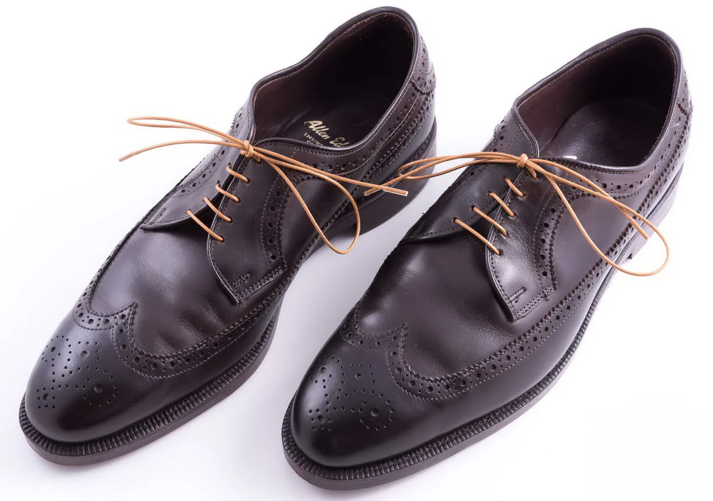 Round Light Brown Waxed Cotton Shoelaces