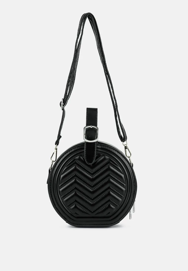 Round Quilted Sling Bag