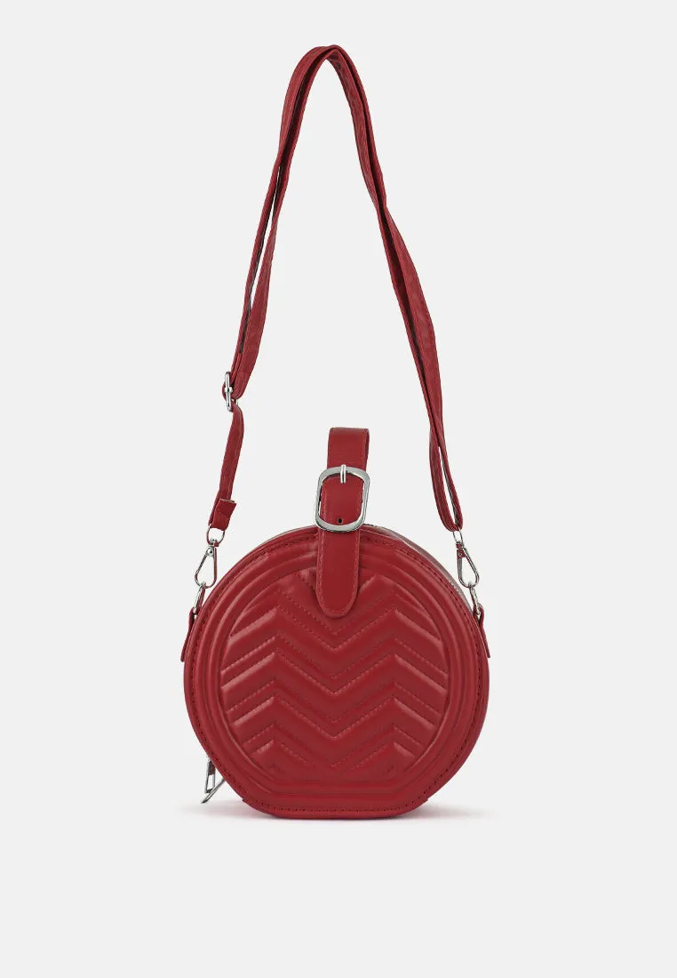 Round Quilted Sling Bag