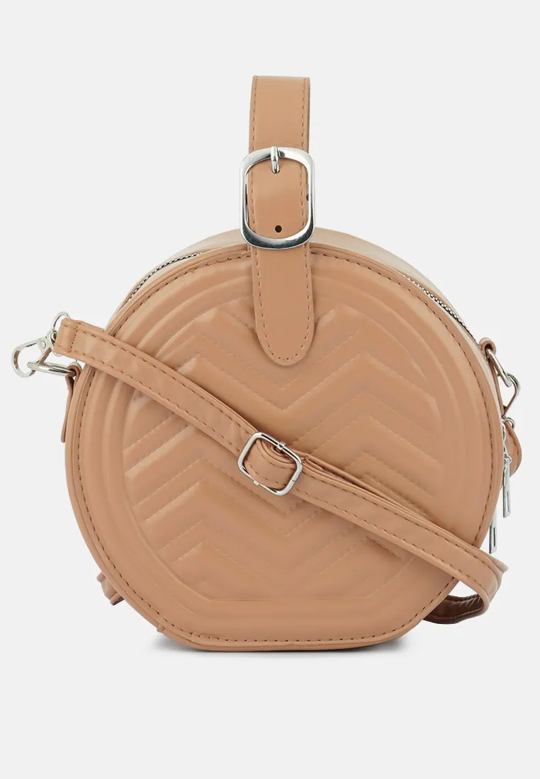 Round Quilted Sling Bag