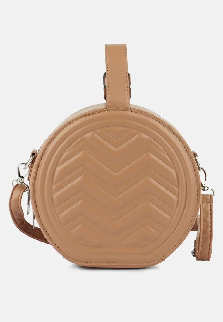 Round Quilted Sling Bag