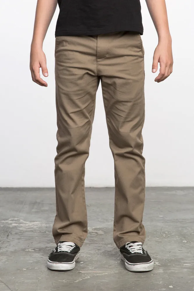 RVCA Weekday Boys Pants - Dark Khaki