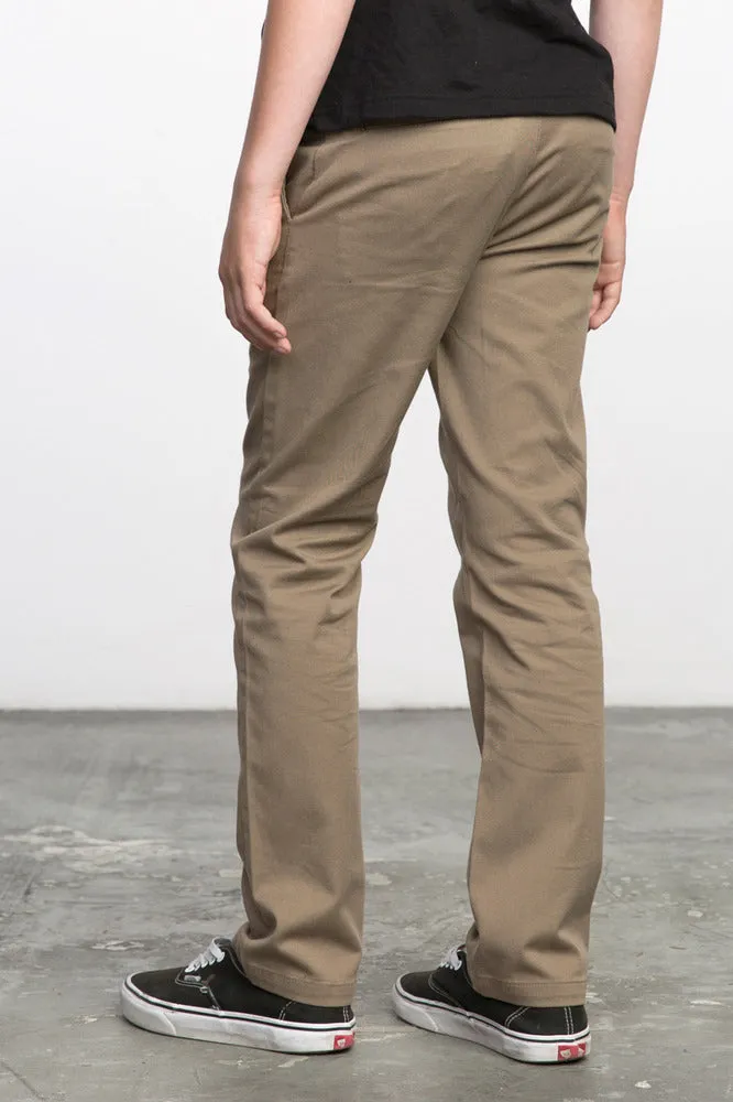 RVCA Weekday Boys Pants - Dark Khaki