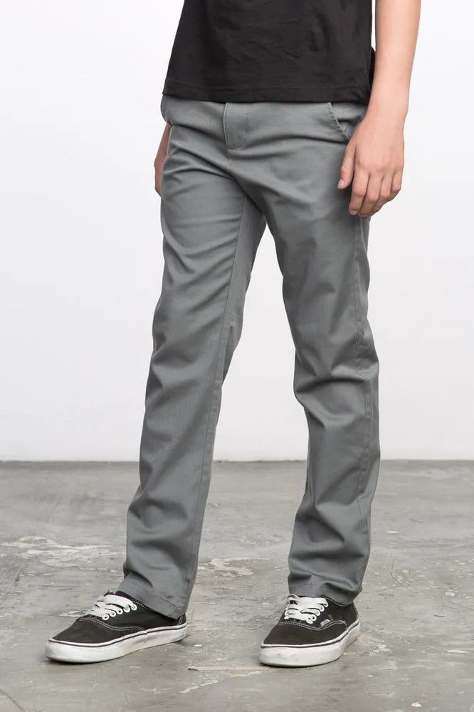 RVCA Weekday Boys Pants - Smoke