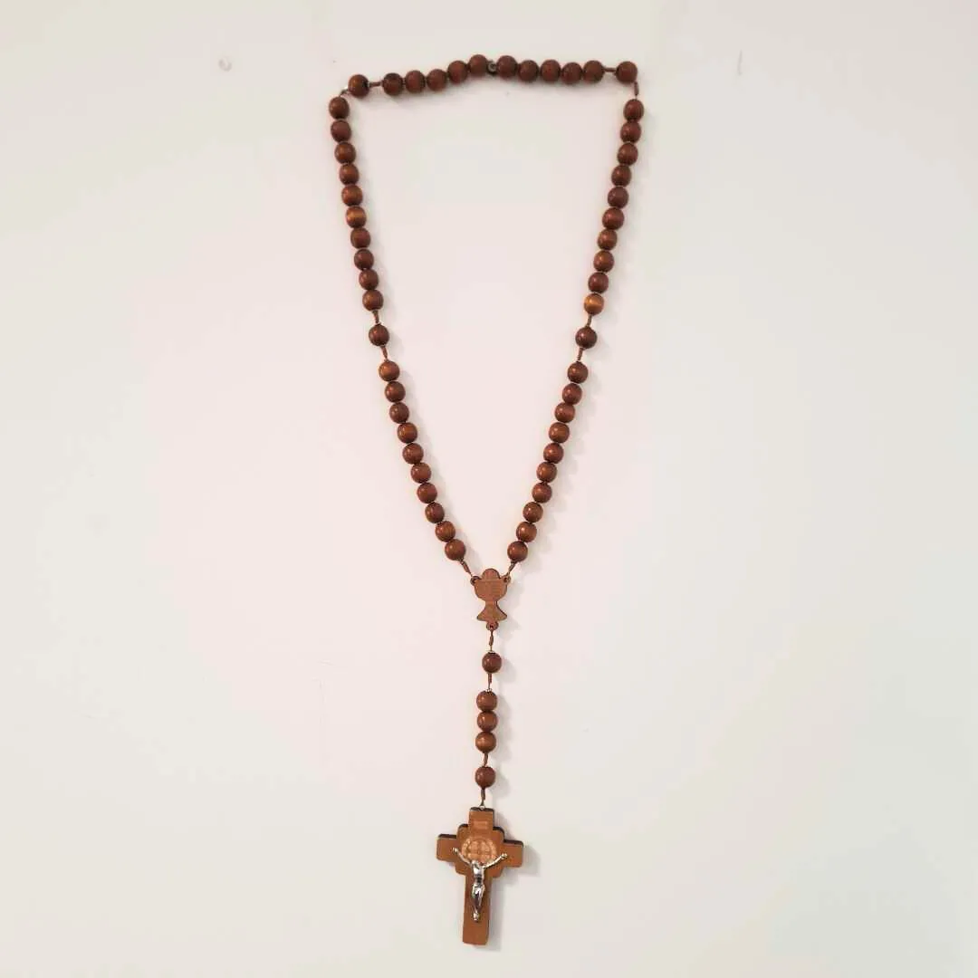 Saint Benedict Wood Wall Rosary